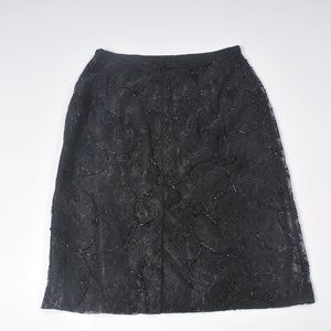 Ann Taylor, Black Lace Pencil Skirt,